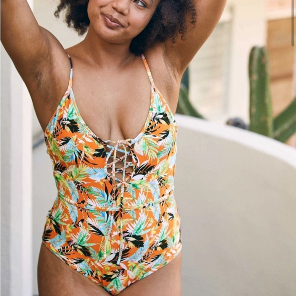 AERIE Night Dive Repreve one piece swim suit